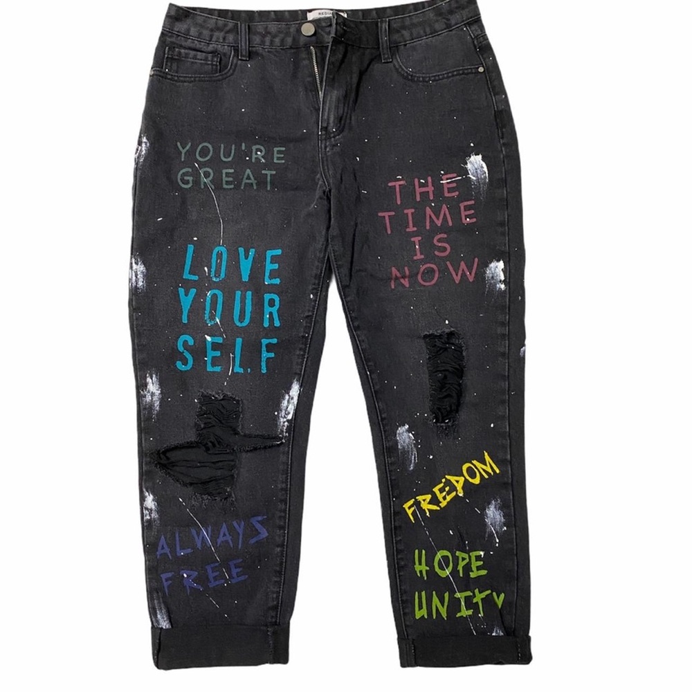 Custom black jeans